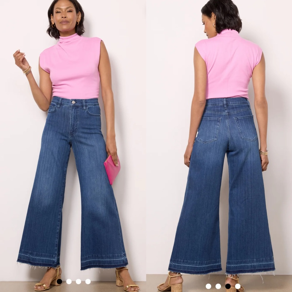 FRAME Le Palazzo Crop Wide Released Hem - Picture 2 of 12